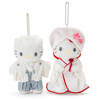 【薰衣草舖子】日本進口 HELLO KITTY 和服緍紗系列 結婚公仔娃娃。限量商品 婚禮