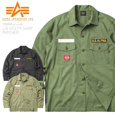 TSU 日本代購 ALPHA  S/S U.S.ARMY  TS5090  軍裝 長袖 襯衫 BDU 貼布