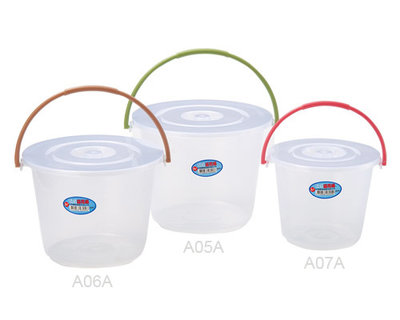 透明豆花桶 透明桶 桶子 塑膠桶 (4L附蓋)
