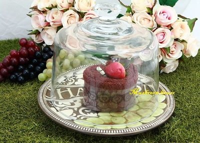 點點蘑菇屋{蛋糕罩}進口精緻葡萄酒系列-玻璃蛋糕罩 玻璃罩 麵包罩 餐罩 下午茶 甜點 鄉村風