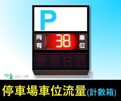 P停車場車位流量.管制計數燈箱/車位數量管制警示LED剩餘車位數量控管尚有車位燈箱-M