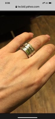 真品稀有款Tiffany18K白金羅馬數字三鑽戒指（專櫃原價七萬多）