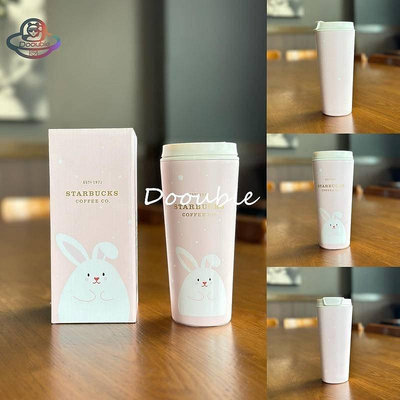 【有貨】星巴克中國桃花系列2023可愛兔子粉色玻璃杯馬克杯吸管保溫杯旅行杯飲水杯禮物