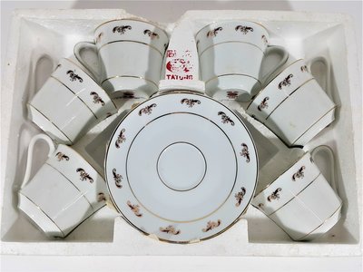 [銀九藝] 早期大同瓷器 6件式 咖啡組