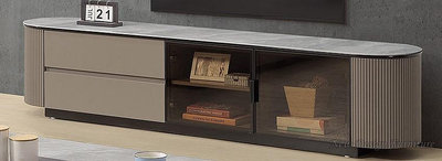 【N D Furniture】台南在地家具-RB造型200cm岩板電視櫃長櫃YH
