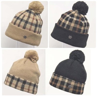 日本製 DAKS 毛帽 帽子 格紋