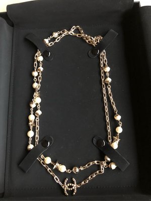 [熊熊之家3]保證全新正品 Chanel 珍珠 經典雙C  項鍊  長款