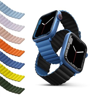 【正3C】全新附發票 UNIQ Revix 雙色防水矽膠磁吸錶帶 for Apple Watch 現貨~