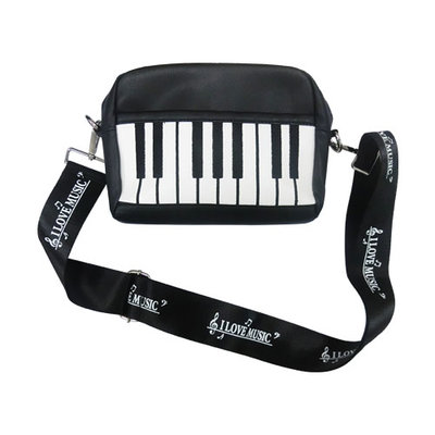 【愛樂城堡】音樂背袋包=簡約風鋼琴鍵盤斜背包/斜挎包  小外觀 大空間 美觀實用
