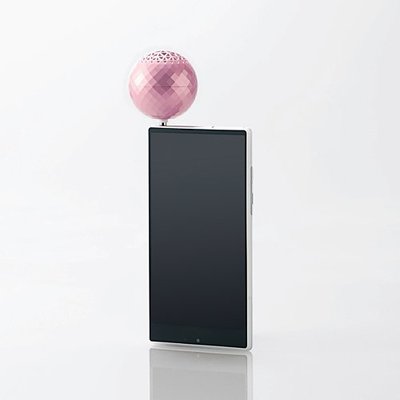 阿布汽車精品~【ELECOM】鑽石造型手機擴音喇叭-粉色