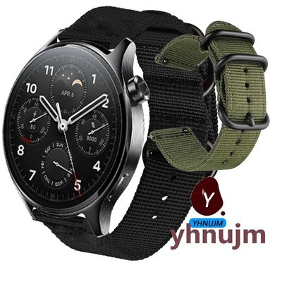 小米手錶 S2 42mm 46mm尼龍錶帶 小米手錶 S1 Pro 智能手錶帆布編織腕帶小米手錶 S1 Active錶帶