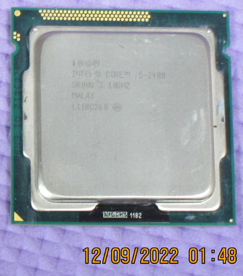 【1155 腳位】Intel® Core™ i5-2400 處理器， 6M 快取記憶體 最高 3.40 GHz 四核四緒