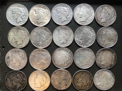 美國銀幣和平鷹鴿銀元摩根鷹1元27克 實拍圖 20枚一組，廠