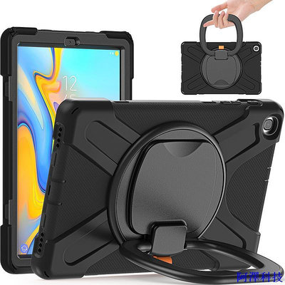 阿澤科技旋轉支架保護套適用於三星 Galaxy Tab A 10.1 2019 SM-T510 T515 硅膠防摔防震空壓保護殼