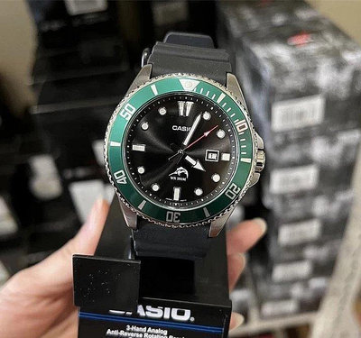 代購#CASIO劍魚綠水鬼MDV106-1A男士手表運動表指針日歷背光比爾