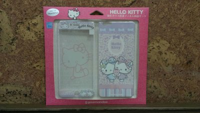 iPhone 6 6S PLUS 5.5吋 Hello Kitty 豹紋凱蒂貓雙胞胎 螢幕保護貼 + 背貼 玻璃貼