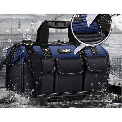 【現貨】藍黑工具袋 工具包　 升級款防水工具袋  超大加強款 手提工具包 加厚 耐磨