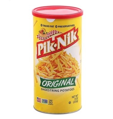 美國 Pik Nik Original 洋芋條 薯條 原味/1瓶/225g