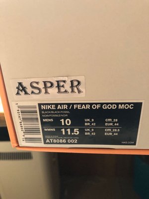 Nike / Fear of God MOC US 10 超美品