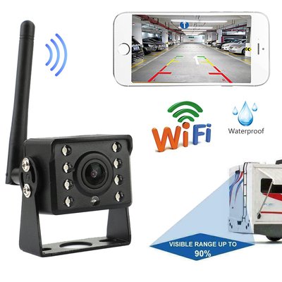WiFi無線汽車卡車RV拖車後視倒車攝影機CCTV for iOS Android-極限超快感