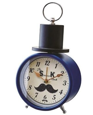 日本進口 好品質 創意造型鬍子時鐘 可愛俏皮掛鐘桌鐘 鬧鐘 擺飾 2175A