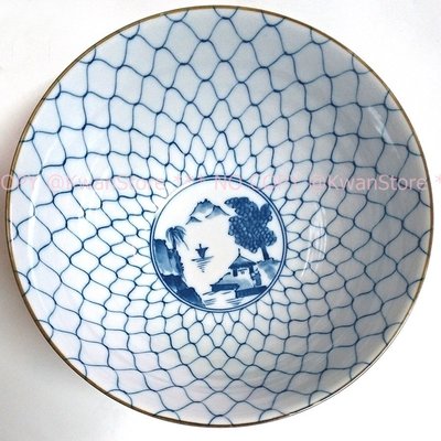 日本製 美濃燒 藍繪變 麵碗 大碗公 湯碗 拉麵碗 丼飯碗 ~內外網內山水 [KwanStore]