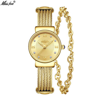 現貨女士手錶腕錶MISSFOX新款手錶女款高級感簡約手鏈復古女士手錶名牌正品小眾
