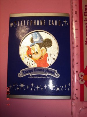 【CS超聖文化讚】日本電話卡 TELEPHONE CARD Toyko Disneyland 東京迪士尼1992[附紙套