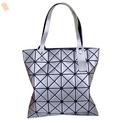 日本同款一生單肩女包幾何菱格鐳射亮面折疊手提包柒柒 (滿599元免運)
