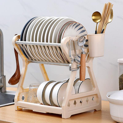 瀝水碗架廚房家用多功能置物架碗碟筷子瀝水收納架多層瀝水碗架