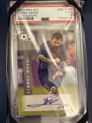(記得小舖) 足球金童 梅西 Lionel Messi 2022 Leaf Pro Set Soccer  親筆簽名卡 PSA9 eBay認證 台灣現貨如圖