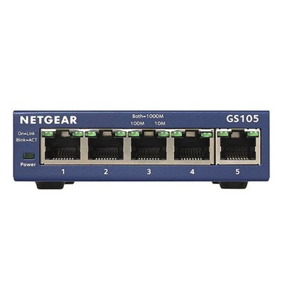 【熱賣下殺價】NETGEAR/網件GS105 5口千兆交換機企業級鐵殼以太網交換器分線器
