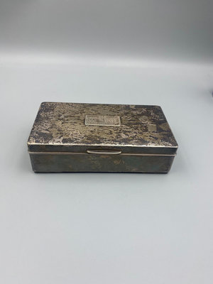 日本老銀盒 首飾收納盒 純銀煙盒  帶銀標 可以裝老茶，銀包