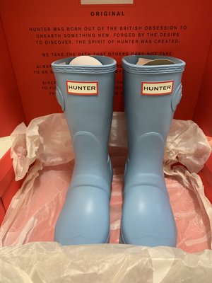 Hunter 藍色雨靴 雨鞋