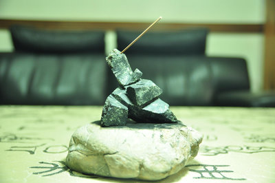 蘇瑞鹿老師   舞動太極  石雕創作  龜甲石墊+太極小品 4