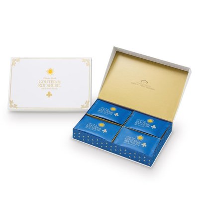 微笑小木箱『紙禮盒12入』冬季限定日本代購 百年名產 GOUTER de ROI 頂級金箔絲絨 煉乳吐司脆餅