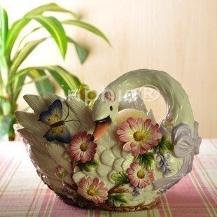 INPHIC-天鵝精品陶瓷果盤歐式水果盤糖果盤果盆乾果盤家飾擺飾