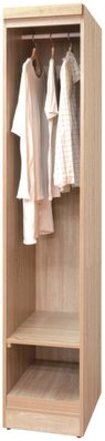 【生活家傢俱】KV-V24-1：橡木色1.3尺開放式衣櫃【台中家具】衣櫥 收納櫃 置物櫃 防蛀木心板 活動隔板 台灣製造