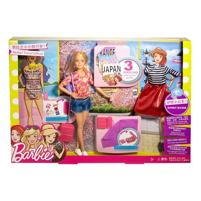 小猴子玩具鋪~全新正版㊣ 美泰 barbie~《MATTEL》芭比出國旅遊組~特價:850元/款