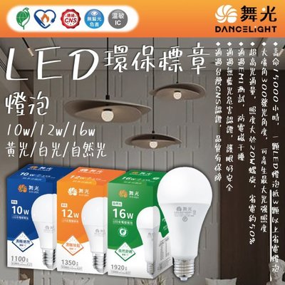 【阿倫燈具】台灣現貨(OD-16) 舞光 LED-16W LED環保標章燈泡 全電壓 通過CNS認證 無藍光危害