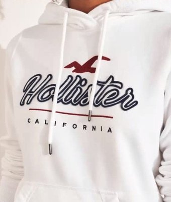 Hollister HCO 海鷗 帽T 連帽上衣 白色