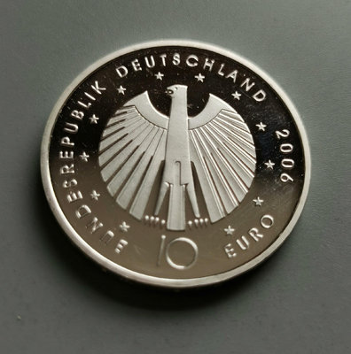 德國2006年世界杯精制10元紀念銀幣，非流通幣，歐洲回流，【店主收藏】27608