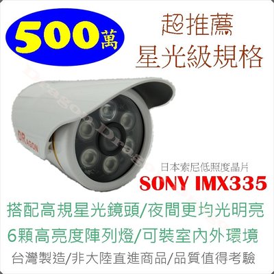 SONY AHD 500萬 335畫素 1944P 紅外線 管型 攝影機 TVI CVI 400萬畫素 監視器 台灣製