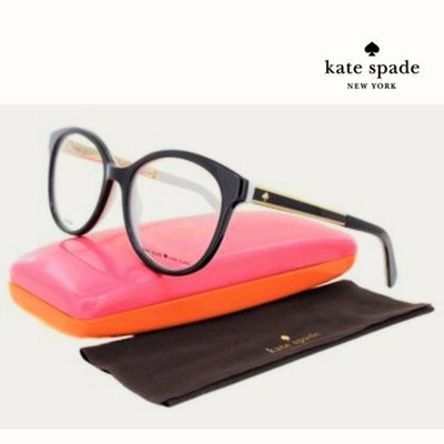 KATE SPADE ► ( 黑色框×白色×金色 ) 貓眼框型 眼鏡 光學鏡框 中性款｜100%全新正品｜特價!