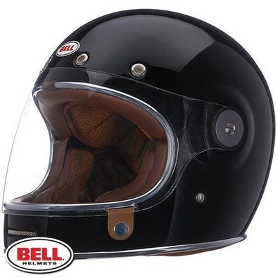 DNS部品 BELL Bullitt 復古經典款 素色黑 全罩安全帽 Vespa Harley