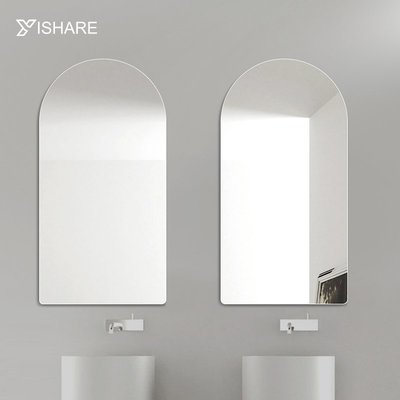 熱賣 Yishare 北歐網紅浴室鏡衛生間鏡子創意拱門裝飾鏡臥室梳妝臺鏡子