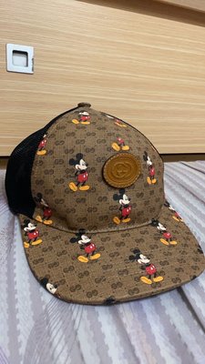 真品 限量 GUCCI x DISNEY 迪士尼 聯名米奇⋯  很漂亮的帽子 女款/ 中性棒球帽 皆可使用 99新品⋯  閑置品買回僅收藏、專櫃售價18,000