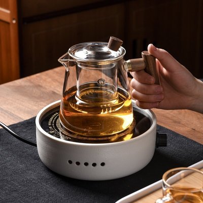 現貨熱銷-大容量玻璃泡茶壺耐高溫帶過濾帶蓋單壺茶水分離家用功夫茶具套裝茶壺單壺