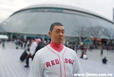貳拾肆棒球qman-Q-MAN限量1500支珍藏品MLB寫實版波士頓紅襪松坂大輔公仔