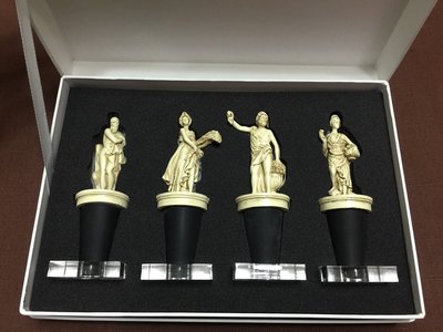 全新 奇美博物館 四季雕塑酒瓶塞禮盒組 便宜賣